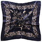 PALAY® Satin Scarf 35x35 Silk Feel Head Wrap Jacquard Print