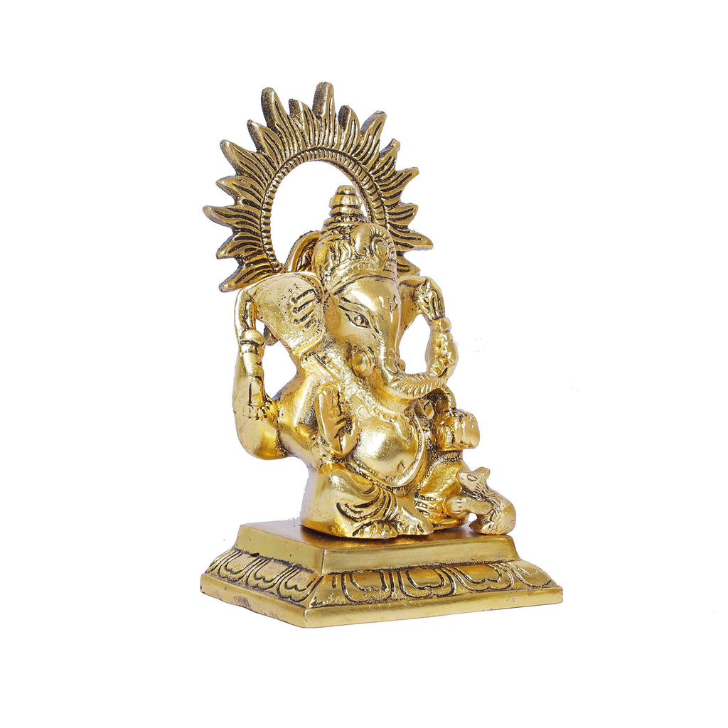 KridayKraft Ganesha Metal Statue,Ganpati Murti for Pooja Room & Decor Your Home,Office,Religious Idol Gift Article,Showpiece Figunrines...