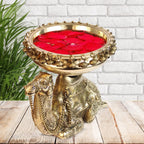 ARTVARKO Brass Urli Ethnic Traditional Camel Urli Decorative Flowers Floating Floral Candles Bowl for Home Office Decor Gift11 Inch