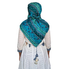 Switchon Rayon Anti Pollution Full face Scarf UV Sun Rays Protection Hijab scarf for women - Free Size (Green_Multi)