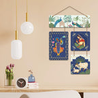 Artvibes Peacock, Woman & Cow Theme Pichwai Art Decorative Wall Art MDF Wooden Wall Hanger for Living Room | Wall Accent | Sceneries | Wall Art Print | Graphic Artwork | Unique Gift Items (WH_6529N)