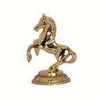 KridayKraft Jumping Horse Metal Statue for Wealth Table Top Figurine for Living Room Bedroom Home Office Animal Decorative Showpiece Feng Shui Vanstu Sculpture for Gift Purpose.