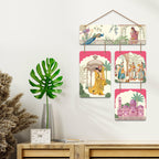 Artvibes Women & Peacock Ethnic Royal Indian Folk Art Decorative Wall Art MDF Wooden Wall Hanger for Home | Printed Wall Decoration | Graphic Artwork | Wall Poster | Sceneries | Unique Gift (WH_6546N)