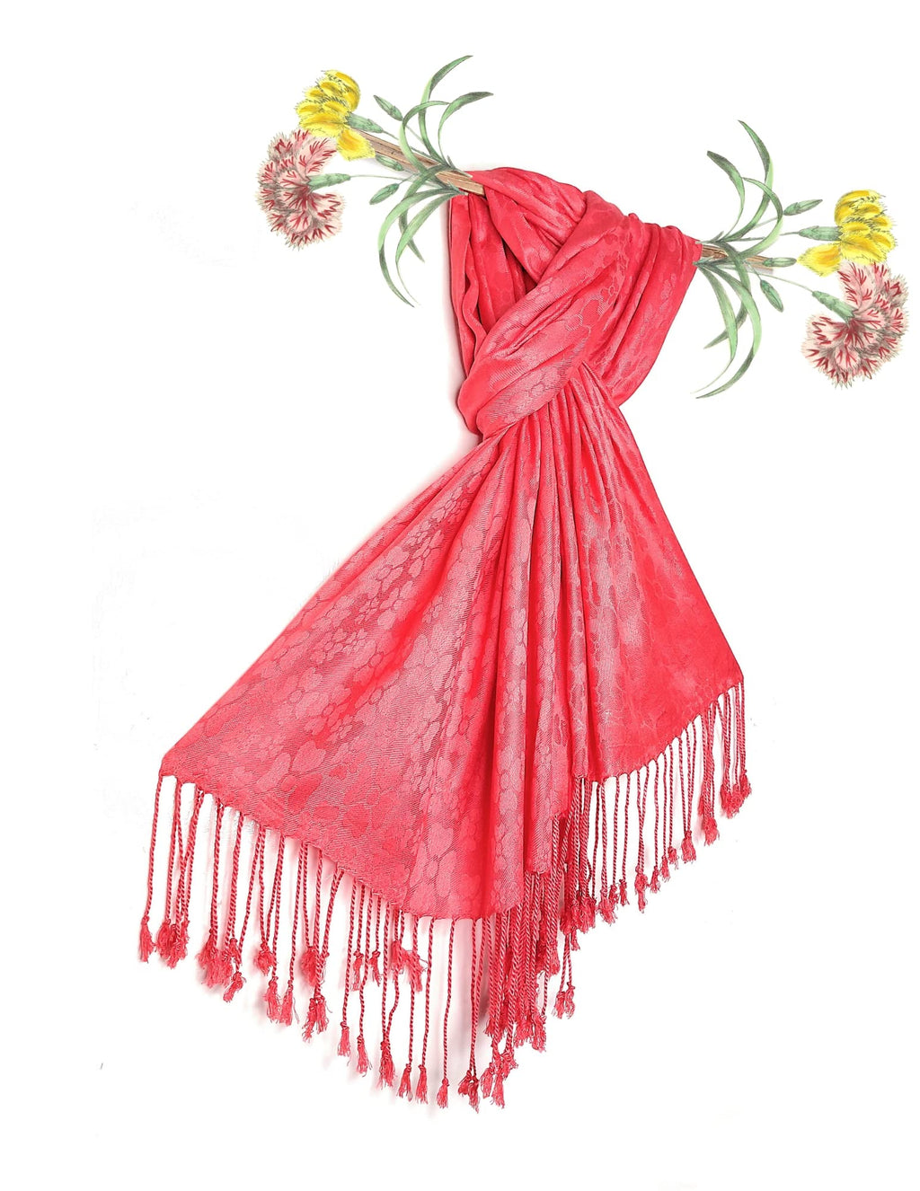 Chandwasia Viscose Scarf Stole & Shawl | Soft Lightweight Fabric | Stylish Scarves for Girls, Ladies, Women & Men | Suitable for Summer and Winter Wear - 28x72 Inches, Magenta