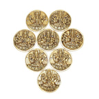 ARTVARKO Brass Ashtalakshmi Laxmi Set of 8 Pcs Ashta Lakshmi Wall Door Hanging Luxmi for Home Office Décor Gift (Each Idol 9x9 cm)