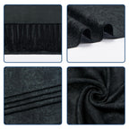 QIUTIMIY Paisley Pashmina Shawl Wrap Women Reversible Vintage Jacquard Pashmina Rave Scarf with Fringe for Evening, Wedding, Flower3-black, 180*70CM