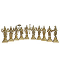 ARTVARKO Brass Dashavatara Dasavatharam of Lord Vishnu Statues Ten Incarnations Avatars Idol Murti for Mandir Puja Temple Height 9.5 Inches