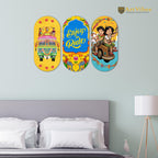 Artvibes Enjoy The Ride Travel Quote Printed Wooden Wall Hanging MDf Wall Art | Quotes Decor Item for Office | Traveller Quotes Wall Art | Wall Poster | Home Decor | Unique Gift (WH_9015N), Set of 3