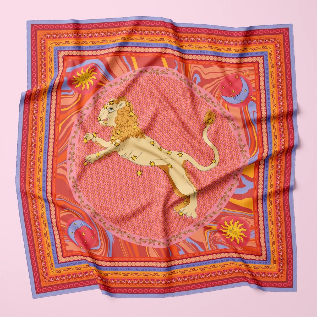 ULOS Women's Zodiac Signs Print Satin Scarf - Neck Scarf (Square) (22x22) (12 Designs)