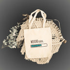 snapiq COTTON 350 GSM Canvas Tote Bag for Women and Girls Thick Fabric with Zipper (Beige, Weekend Loading)