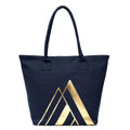 Earthsave Canvas Tote Bag For Women With Zip | Office & College Handbag | Printed Travel Bag, Blue