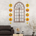 Artvibes Cows & Lord Shri Krishna Playing Flute Indian Art Wall And Door Hanging for Home | Spiritual Decor Items | Wall Poster | Artwork| Stylish Modern Decor Item | Gift Items (WH_5215N), Set of 2