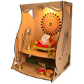 11 Strokes Divya Wooden Pooja Mandir for Home Big Size - Large Foldable Wall Mount Devghar Singhasan for God - Modern Wooden Temple, Big Home Mandir