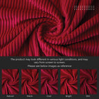 Encasa XO Corduroy Cushion Covers, No Inserts, Set of 2, Red