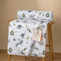 Trance Home Linen 100% Cotton | Kids Dohar | Double Bed | 150 GSM | Reversible Ac Comforter | Light Weight All Season Soft Blanket (84x88 Inches | Green Giraffe) Kafalo