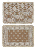 SARAL HOME EASY LIVING Decorative Jute Printed Rectangular Table Placemat (33x45 Cms, Beige) -Pack of 2 Kafalo
