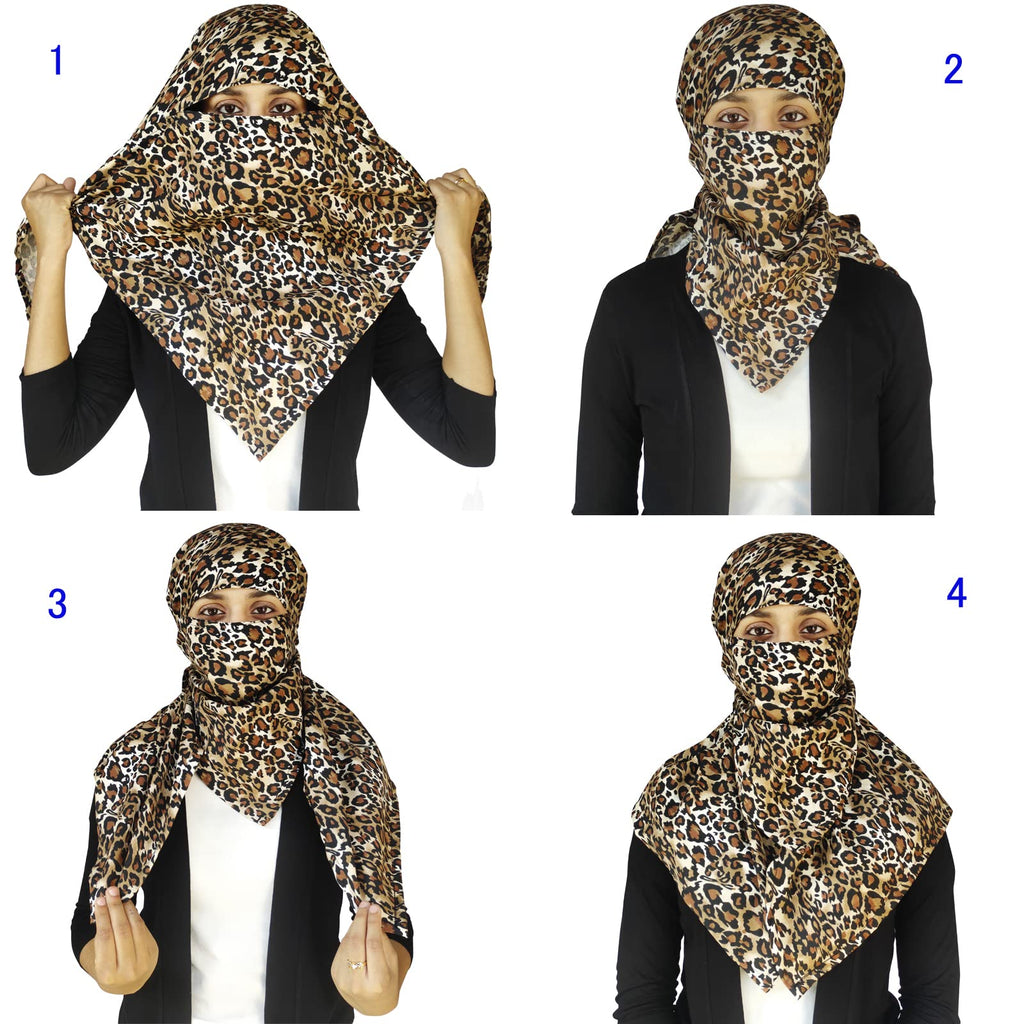 Switchon Female Rayon Anti Pollution Full Face Scarf Uv Sun Rays Protection Scarf For Women - Free Size (Brown)
