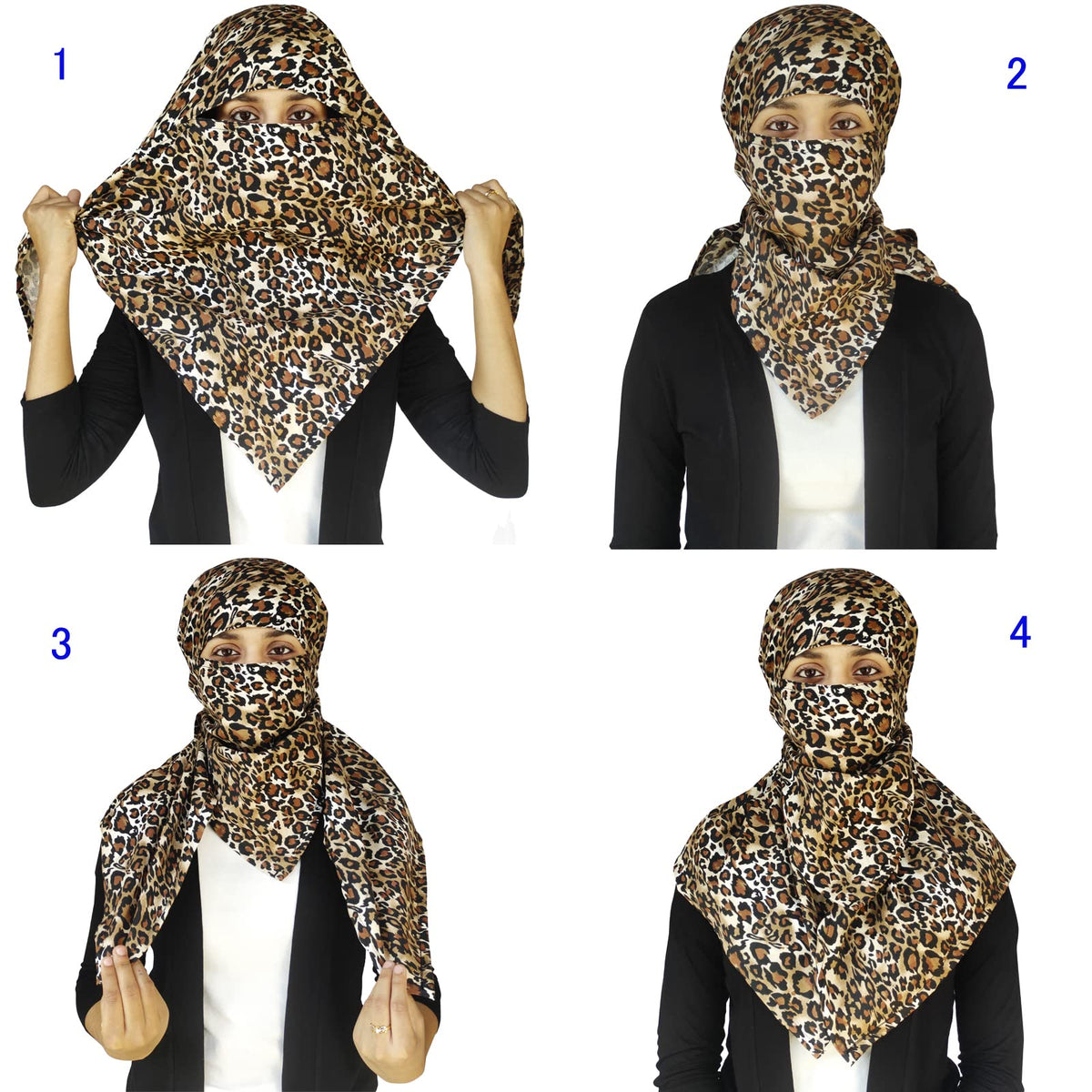 Switchon Female Rayon Anti Pollution Full Face Scarf Uv Sun Rays Protection Scarf For Women - Free Size (Brown)