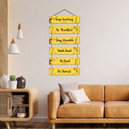 Artvibes Keep Smiling Be Positive Printed Wooden Wall Hanging For Home Decor | Office | Quotes Decor Item | Livng Room | Wall Poster | Inspirational Quotes | Art Print | Unique Gift Items (WH_3241N)
