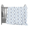 Divine Casa Floret 100% Cotton Single Kids Dohar | 120 GSM | Soft & Lightweight Throw Blanket | Cozy & Breathable Bedding | All-Season Comfort | 140 x 100 CM, Blue Beige Kafalo