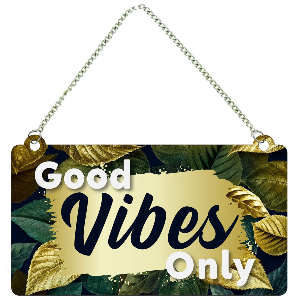 Artvibes Good Vibes Only Decorative Wall Hanging Ornaments | Quotes Decor Item | Wall Poster | Office Decor | Inspirational Quotes Wall Art | Mdf Wall Decoration | Gift Items (WH_3508N)