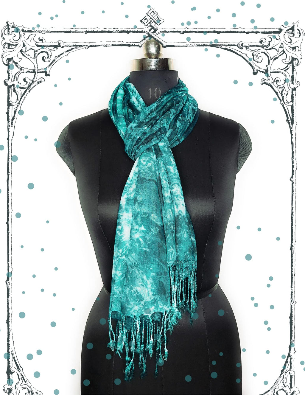 Chandwasia Rayon Shades Shibori Pattern Scarf, Scarves, Viscose Fabric Stole & Shawl Design for Men & Women for Summer & Winters