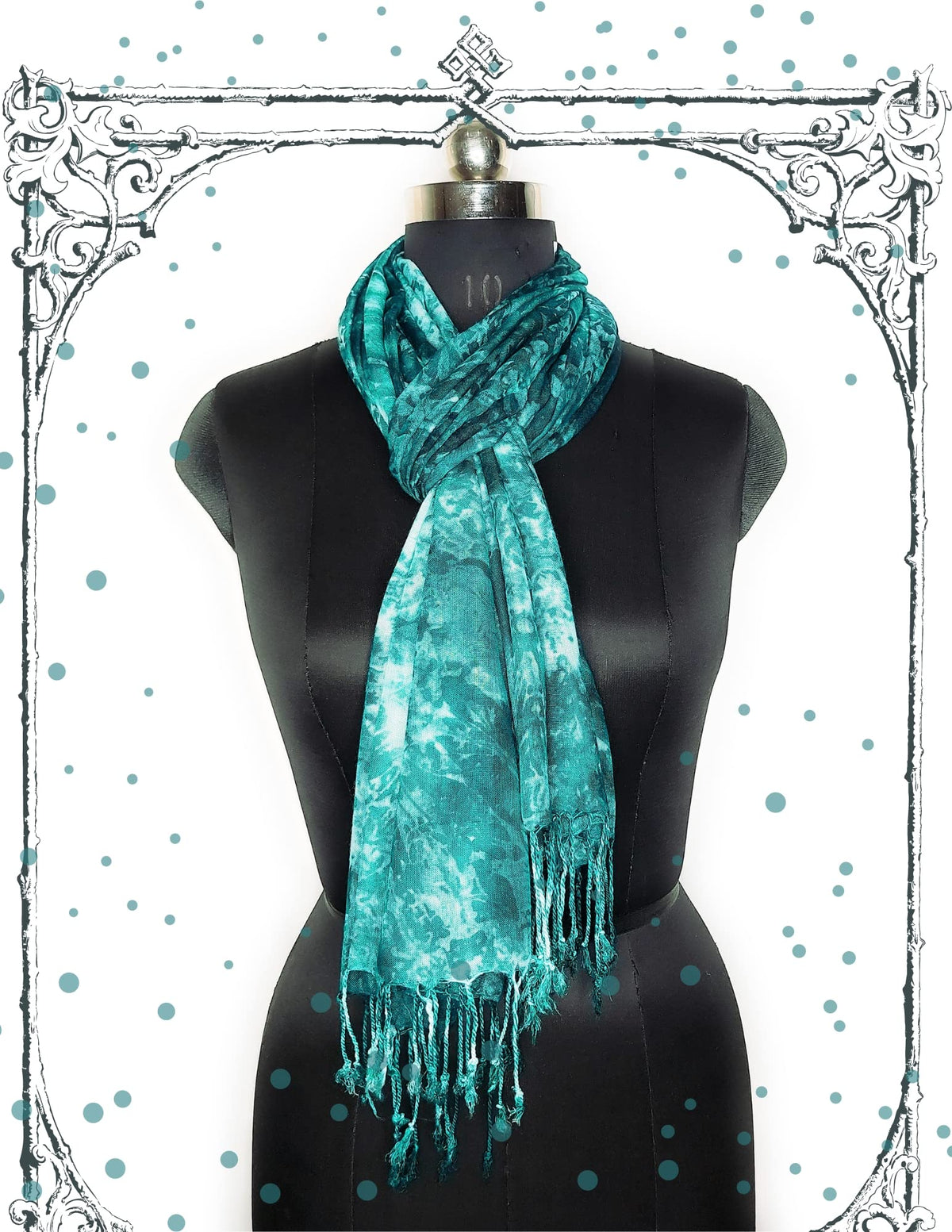 Chandwasia Rayon Shades Shibori Pattern Scarf, Scarves, Viscose Fabric Stole & Shawl Design for Men & Women for Summer & Winters