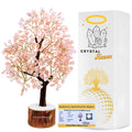 Certified Rose Quartz Crystal Tree for Good Luck - Healing Crystals Money Tree for Wealth, Positive Energy at Home Office - Decorative Spiritual Gifts for Vastu, House Warming