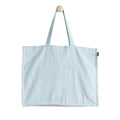 KITES CREATIONS 100% Cotton Shopping Bag, Stylish & Shoulder Tote with Inner Pocket, Perfect for Grocery, Travel, Shopping, Chambray Slub (14”x17.5”x5.5”), Set of 10 - Celadon Green