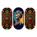 Artvibes African Lady and Mandala Pattern Decorative MDF Wooden Wall Art for Home | Room Decoration | Handcrafted Art | Aesthetic Wooden Decor | Artworks Hangings | Ideal Gifts (WH_9017N), Set of 3
