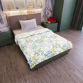 Divine Casa Floret 100% Cotton Single Kids Dohar | 120 GSM | Soft & Lightweight Throw Blanket | Cozy & Breathable Bedding | All-Season Comfort | 140 x 100 CM, Green Banana Kafalo
