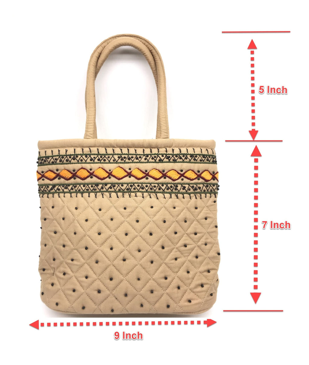 srishopify handicrafts Women's Handbag, Tan handbag