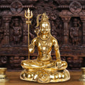 ARTVARKO Brass Lord Shiva Shankar Shiv Statue Bhole Nath Bhagwan Big Murti Office Home Decor Showpiece Statue Size 18 Inches