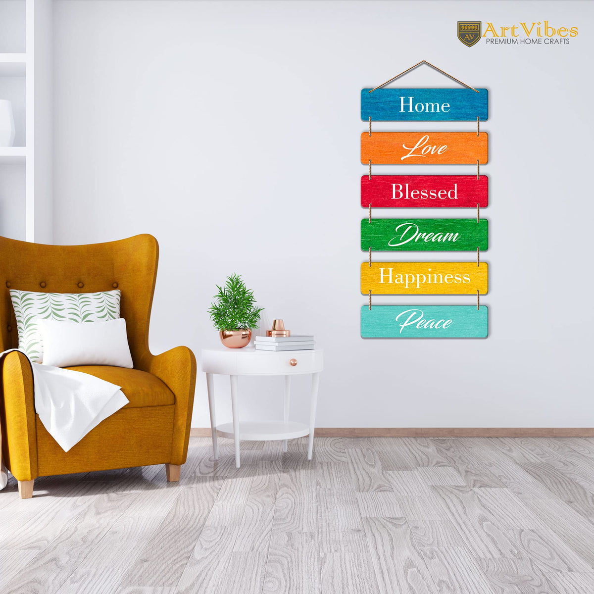 Artvibes Positive Affirmation Decorative Wall Hanging Wooden Art | Quotes Decor Item | Wall Poster | Office Decor | Inspirational Quotes Wall Art | Mdf Wall Decoration | Gift Items (WH_3203N)