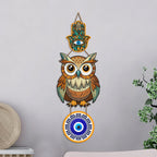 Artvibes Lucky Owl Evil Eye Hanging Decor for Main Door & Entrance | Nazar Protection MDF Wall Art | Vastu Decorative Accent for Living Room | Office | Balcony & Hallway | Home Decoration (WH_8524N)