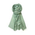 FAHABO Shimmer Woven Cotton Blend Scarf for Women – Lightweight Hijab & Stole Wrap | 73 x 29 Inches (Green)