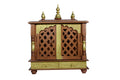 Jodhpur Handicrafts Mango and MDF Wood Home Temple Showpiece, 20x12x24 Inch, Copper and Golden