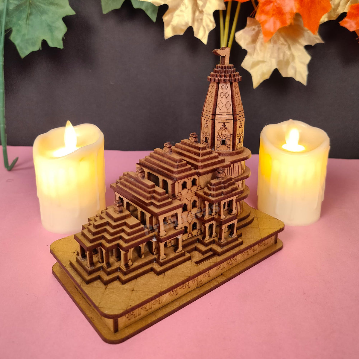 COTTONTEE Ram Darbar Led Frame | Gift Item | Ram Darbar Frame for Gift | Suitable to Store in Pooja Room,Office,Home ETC. (Ram Mandir Miniature)