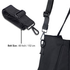 Women’s Tote Bag with Zipper & Adjustable Shoulder Strap – Lightweight Large Handbag for Work, Travel & Daily Use (BLACK)