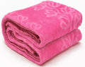 BENAVJI Mink Floral Embossed Super Soft AC Bed Velvet for Winter Blanket (Double, Pink) Kafalo