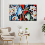 VIBECRAFTS Beautiful Radha krishna 5 Pieces Canvas Wall Painting For Home | Office | Living Room | Gift (PTVC5Pcs4_8550)