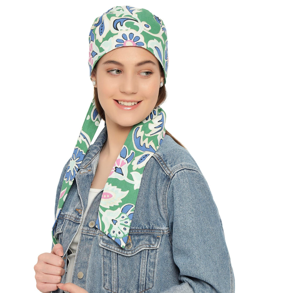 The Headscarves Premium Cotton Printed Headscarf for Women – Soft Chemo Headwear, Stylish Hijab Cap, Breathable Headwrap for Hair Loss, Modest Fashion Scarf & Cancer Turban