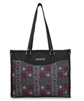 LEGAL BRIBE Printed Tote Bag (Magenta and Black)