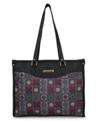 LEGAL BRIBE Printed Tote Bag (Magenta and Black)