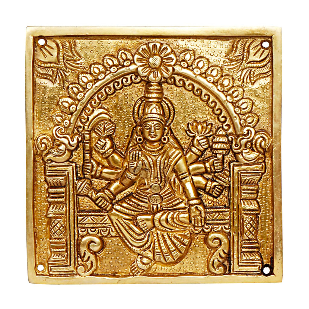 ARTVARKO Brass Ashtalakshmi Laxmi Set of 8 Pcs Ashta Lakshmi Wall Hanging Luxmi for Diwali Pooja Mandir Temple Office Décor Gift 6 Inch
