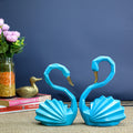 nantan Lucky Swan Pair Showpiece for Home Decor Office Decorative Tv Cabinet Decor (Blue-7Inches) (Model-4) (Model-3)