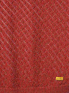 Red Acrylic Yarn-Dyed Women'S Shawl (Size: Free Size)-24NOA80038-603080