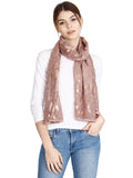 FabSeasons Casual Light Maroon Cotton Solid Scarf with Feathers Design Zari, Scarves, Stole, Duppatta & Shawl for Women & Girls for Summer & Winters, Size - 80 * 180 cms