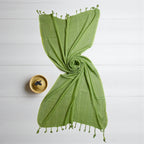 STOLE STUDIO Elegant Luxurious Sequence Viscose Stole Scarf (Green)
