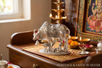 KridayKraft Kamdhenu Cow & Calf with Bal Gopal Krishna Metal Statue Vastu Idol for Good Luck, Wealth & Prosperity, Feng Shui Showpiece for Home, Office & Housewarming Gift (Silver)